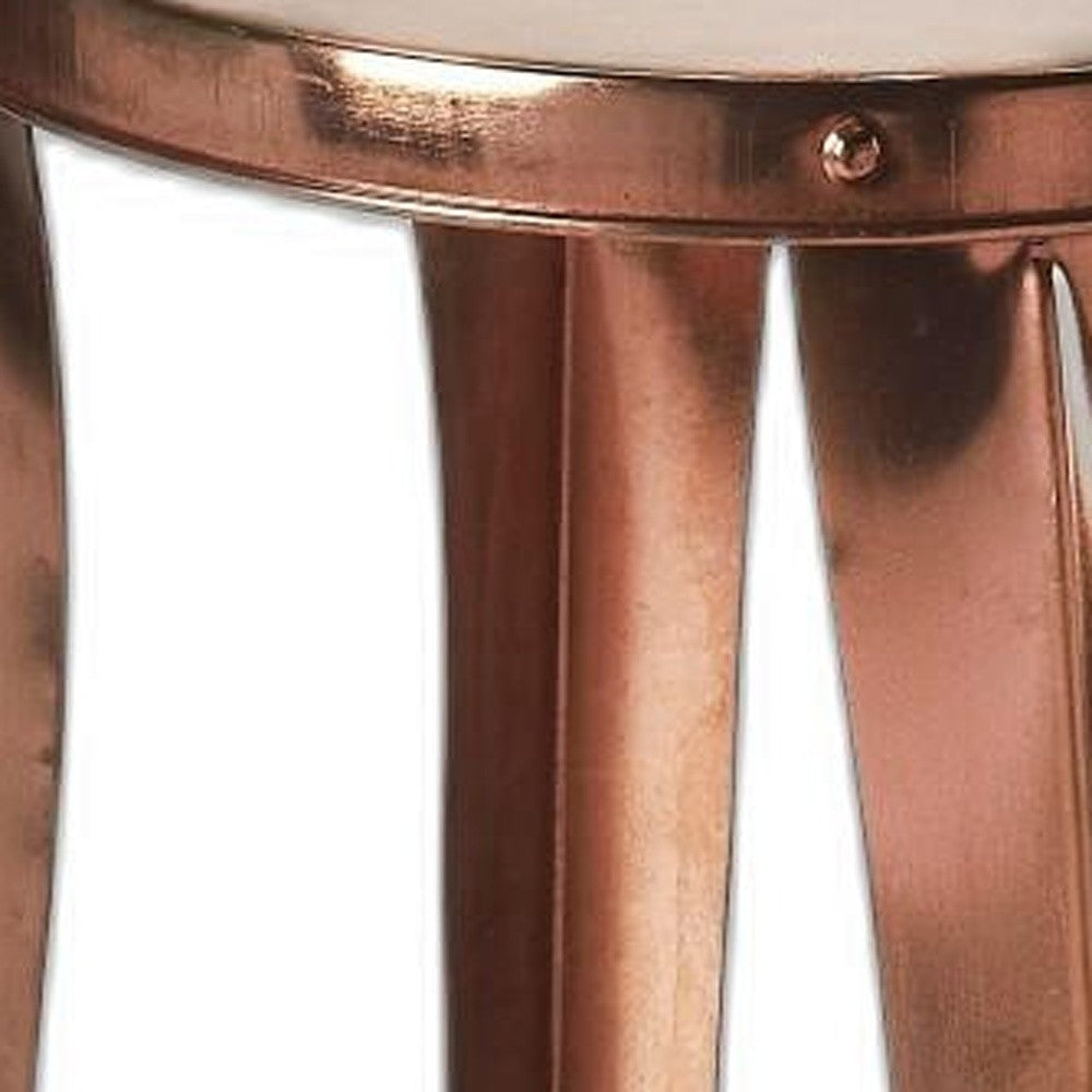 Chamberlin Rustic Copper Backless Bar Stool