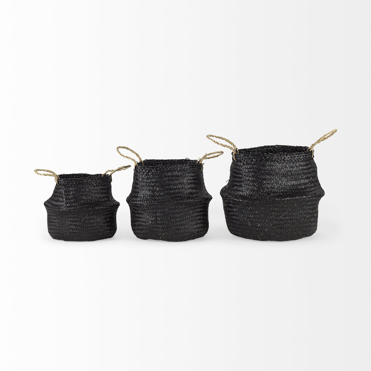 Mosley Black Wicker Storage Baskets