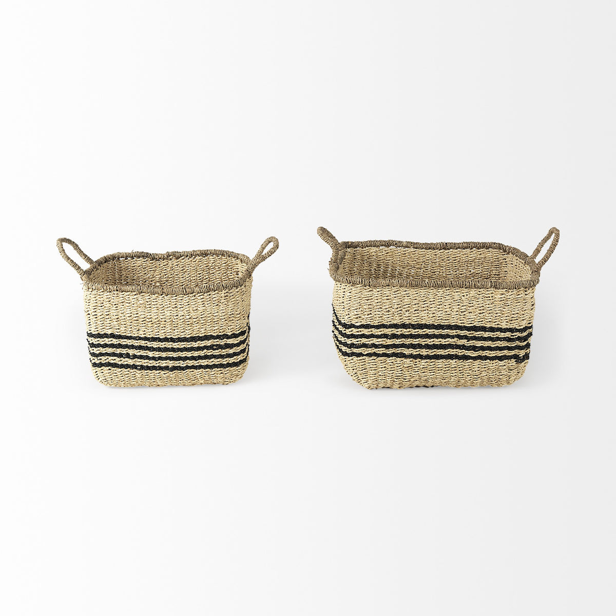 Pereda Striped Wicker Storage Baskets