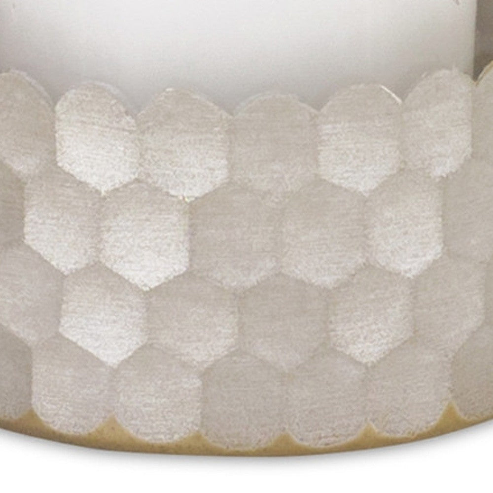 Mavis Glass Votive Honeycomb Hurricane Candle Holder