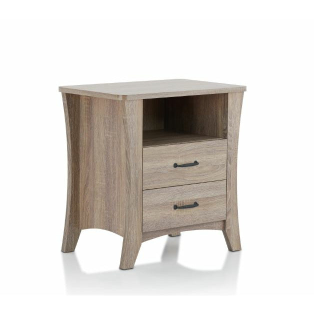 Rustic Natural Wood Finish Nightstand - Rae and Tae 