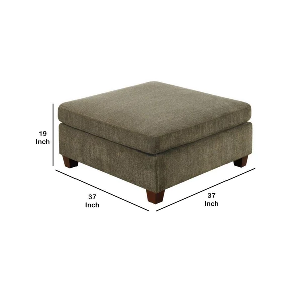 Saldana Fabric Upholstered Wooden Ottoman