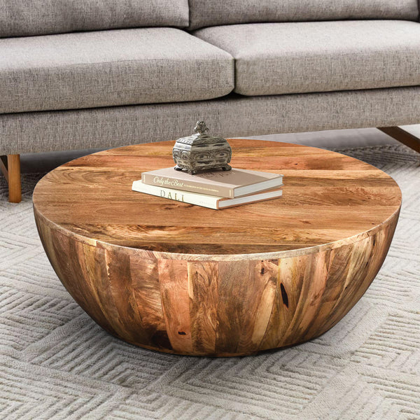 Eberly Round Mango Wood Coffee Table