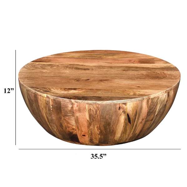 Eberly Round Mango Wood Coffee Table