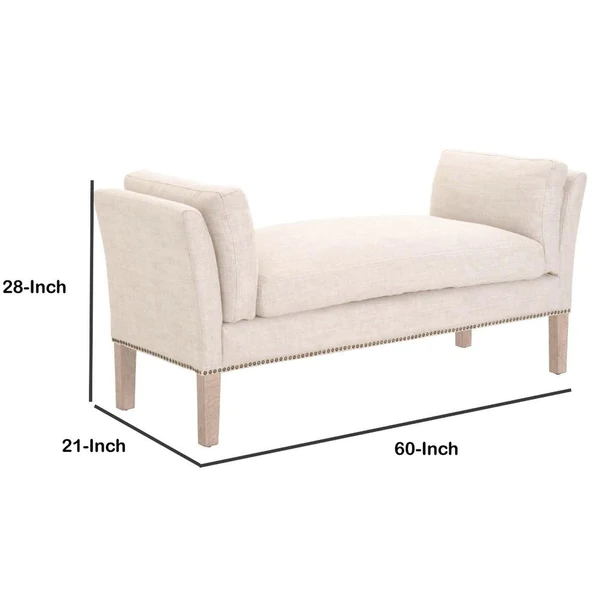 Mosselli Padded Fabric Bench