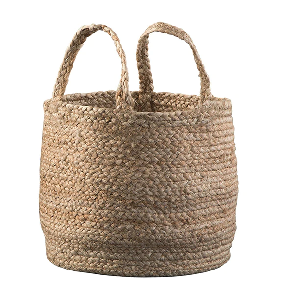 Hauser Braided Design Jute Basket