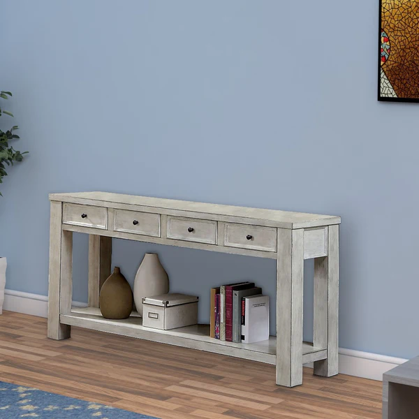 Staub Transitional Wooden Console Table