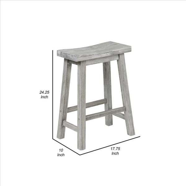 Josslyn Wooden Farmhouse Counter Stool