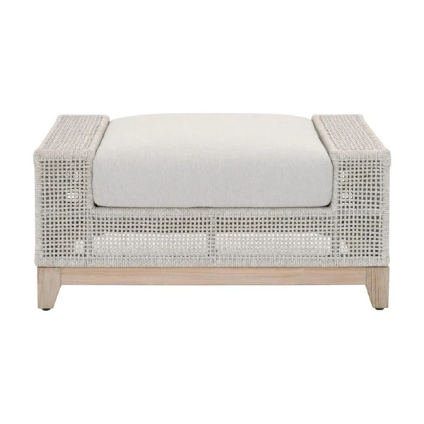 Edina Woven Knotted Rectangular Ottoman