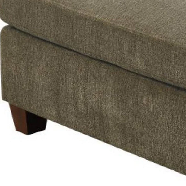 Saldana Fabric Upholstered Wooden Ottoman