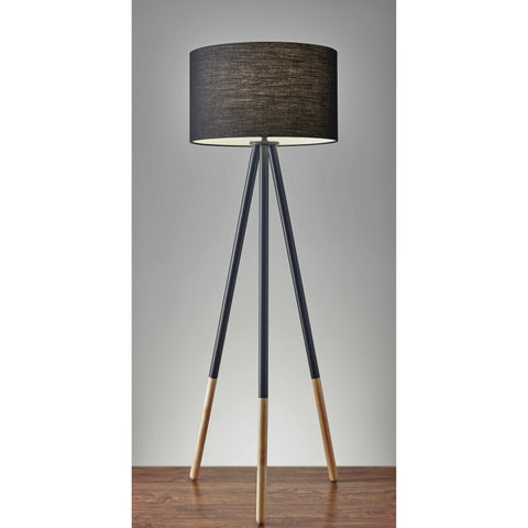 Tripod Floor Lamp Urban Mixed Metal And Wood - Rae and Tae 