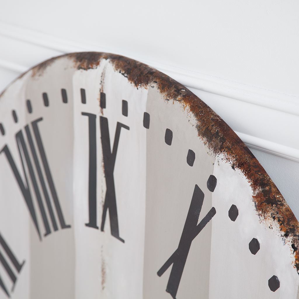 Oversize Round Farmhouse Wall Clock