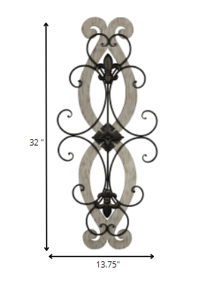 Marley Fleur-De-Lis Spiral Wall Décor