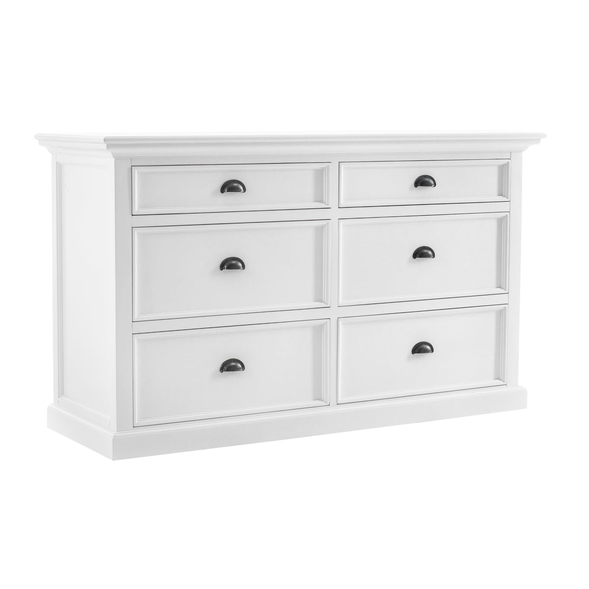 Modern Farmhouse White Six Drawer Dresser - Rae and Tae 