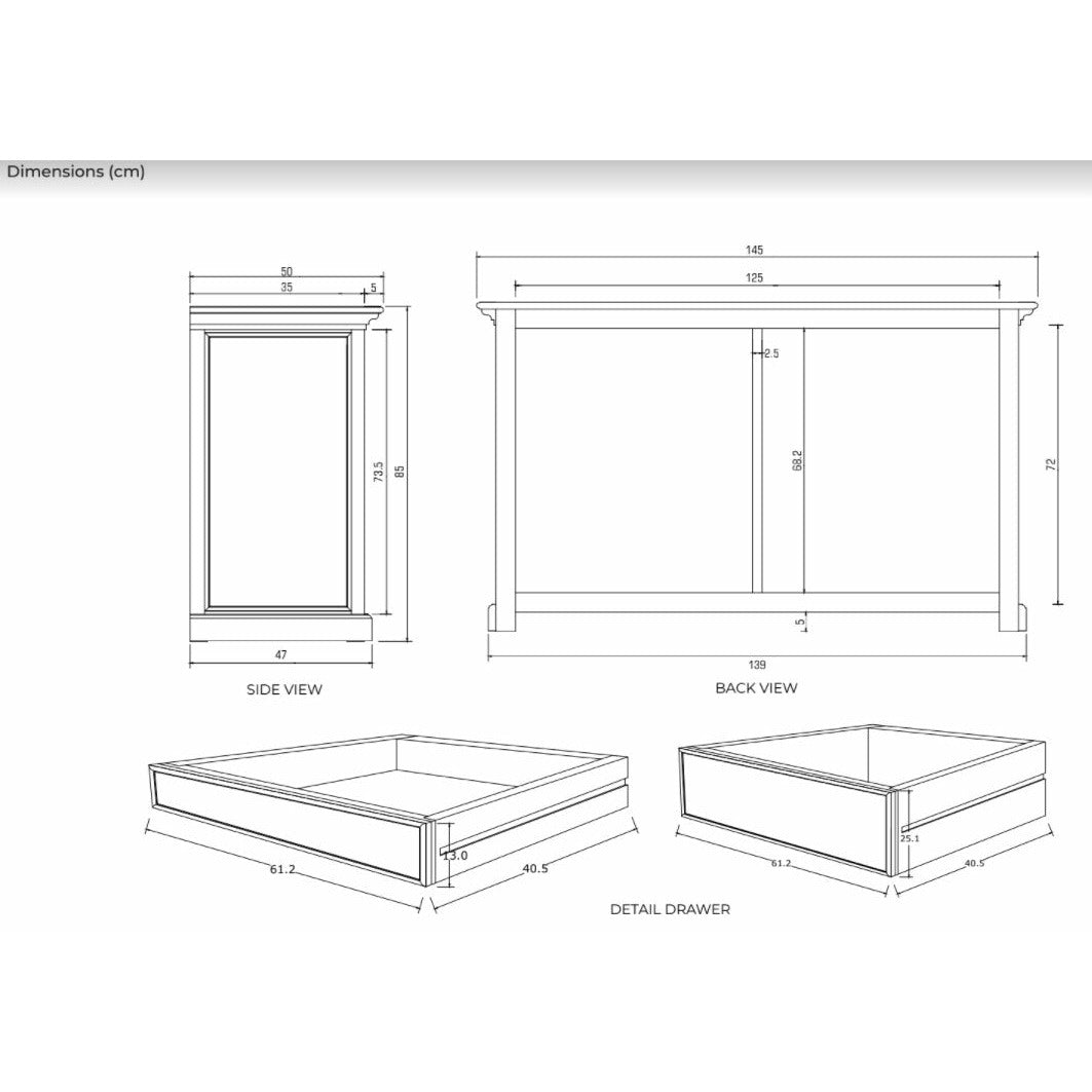 Modern Farmhouse White Six Drawer Dresser - Rae and Tae 