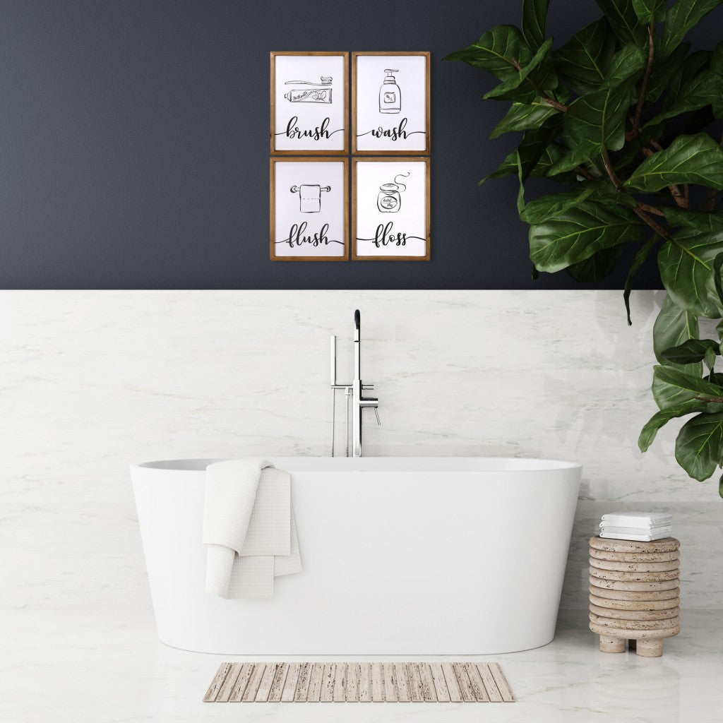 Bathroom Themed Wall Art - Set of 4 - Rae and Tae 