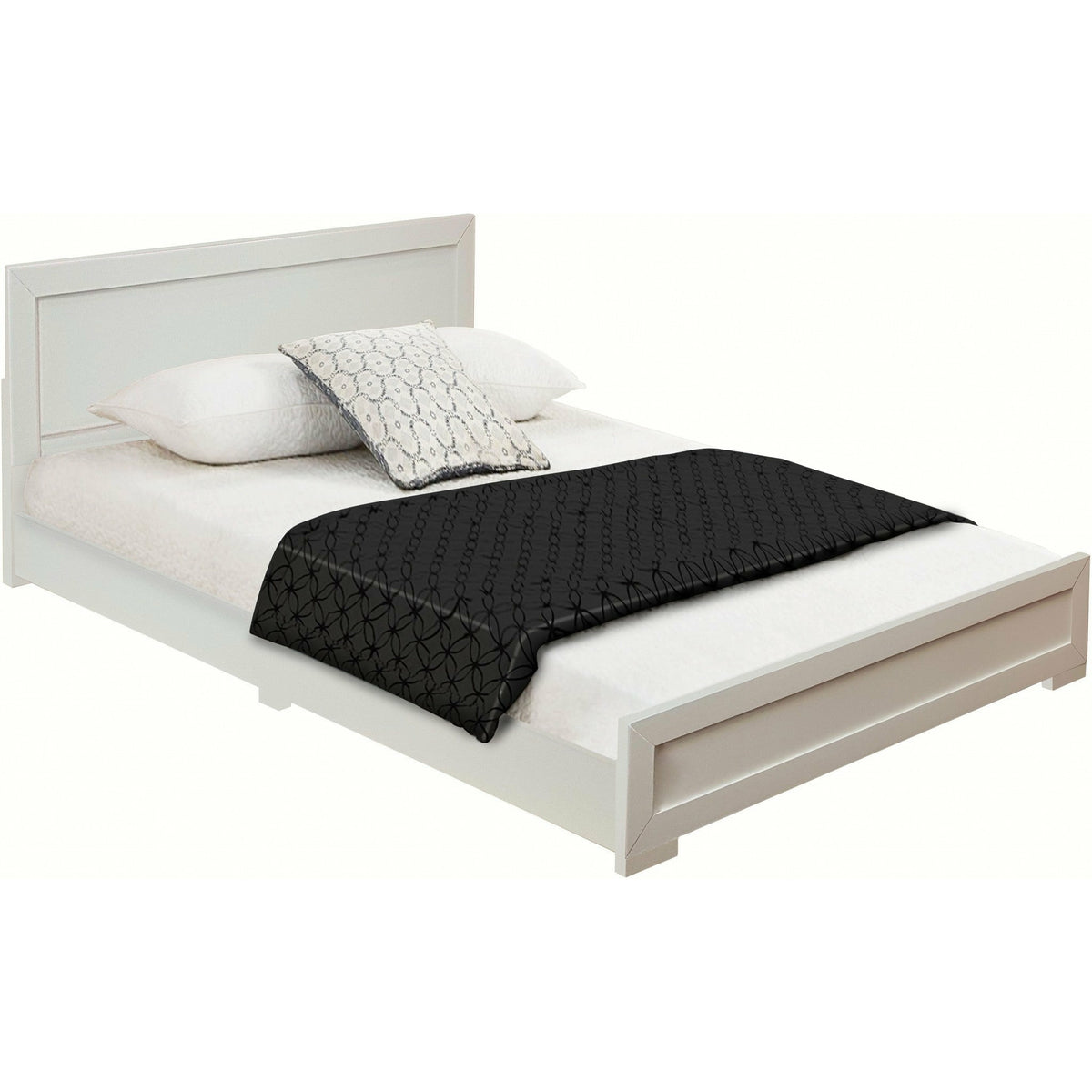 White Wood King Platform Bed - Rae and Tae 