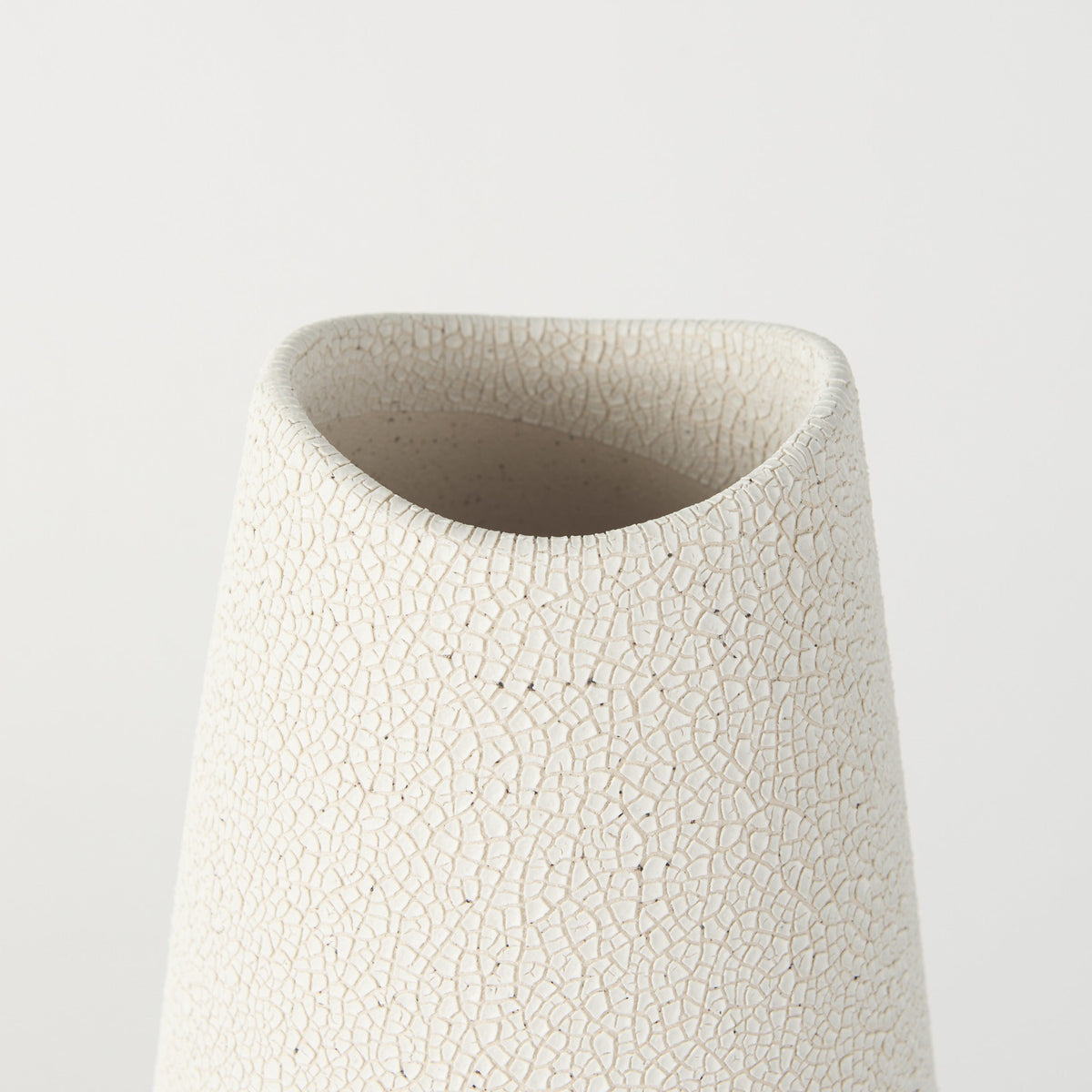 Lopez Blush Two Tone Organic Crackle Glaze Ceramic Vase