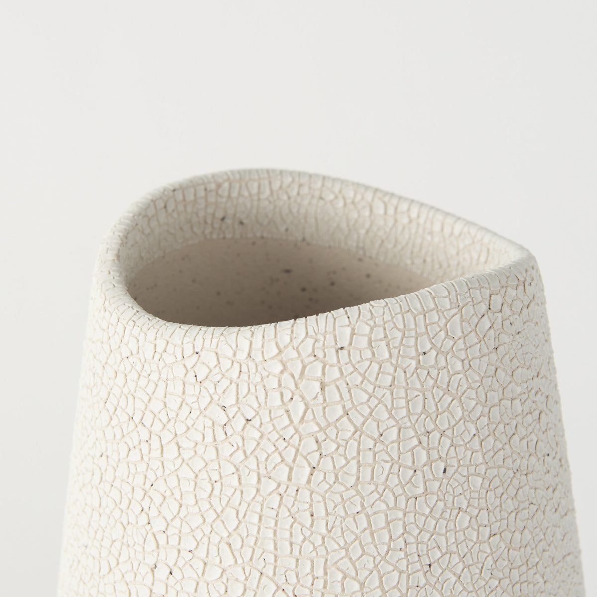 Lopez Blush Two Tone Organic Crackle Glaze Ceramic Vase