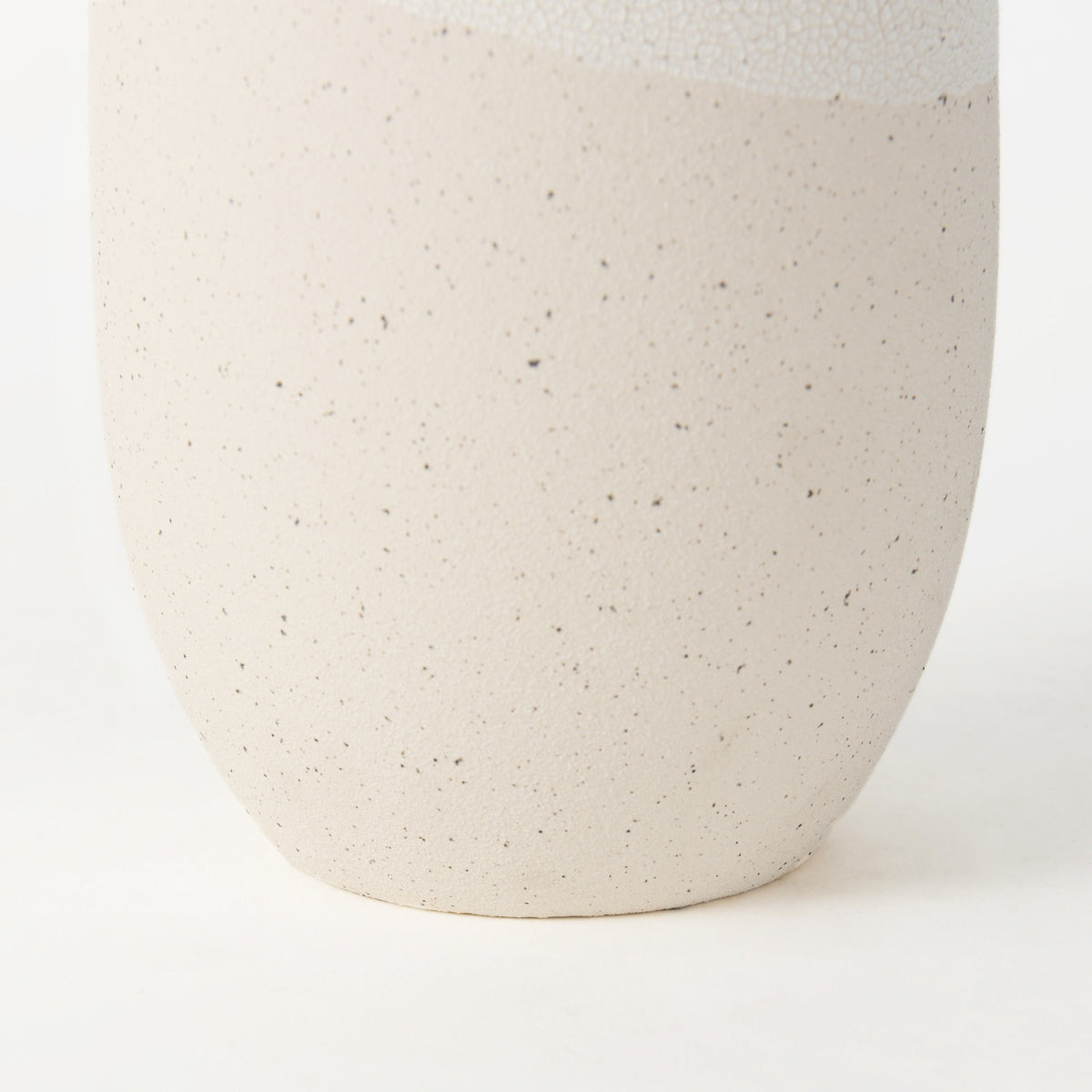 Lopez Blush Two Tone Organic Crackle Glaze Ceramic Vase