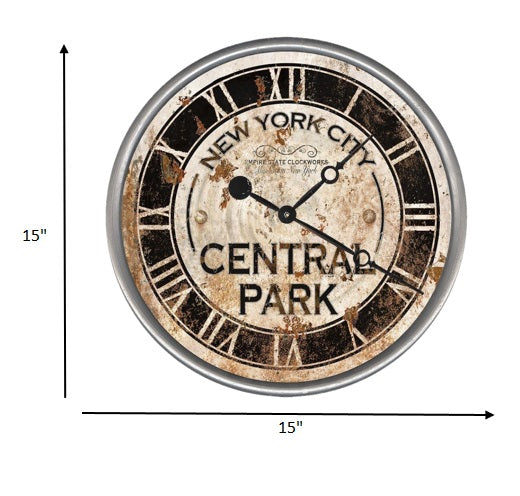 Vintage NYC Central Park Wall Clock