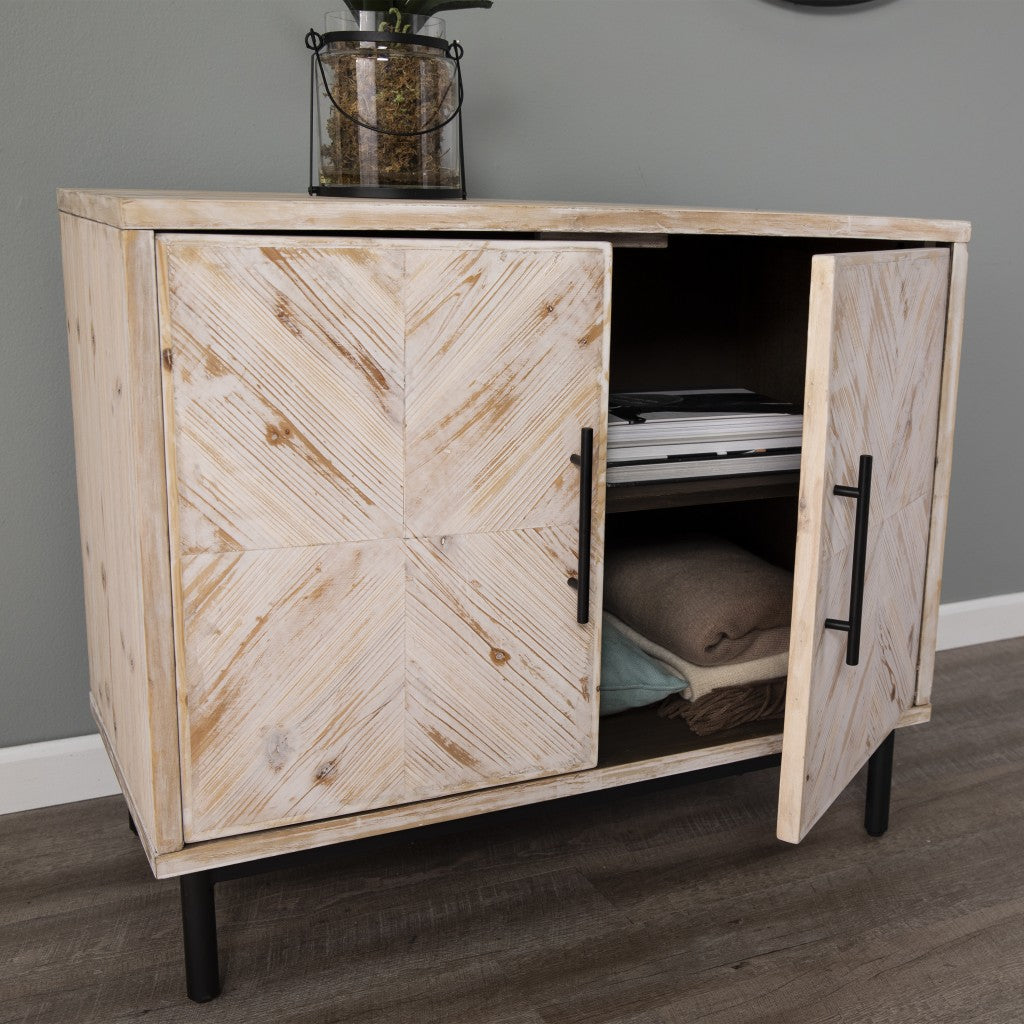 Rustic Farmhouse Accent Storage Cabinet - Rae and Tae 