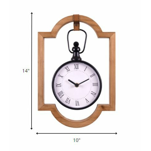 Wooden Frame Hanging Wall Clock - Rae and Tae 