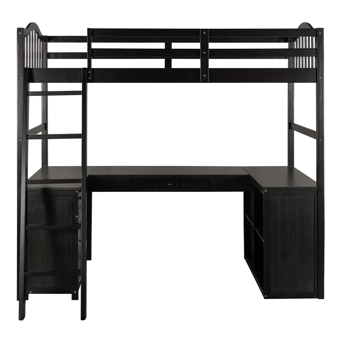 Modern Twin Loft Bed With Desk - Rae and Tae 