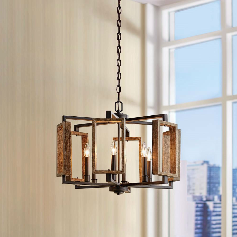 Thomas 6-Light Dimmable Farmhouse Pendant Chandelier