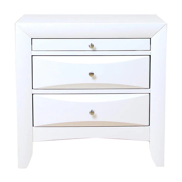 Brandford Contemporary 3 Drawer Wood Nightstand