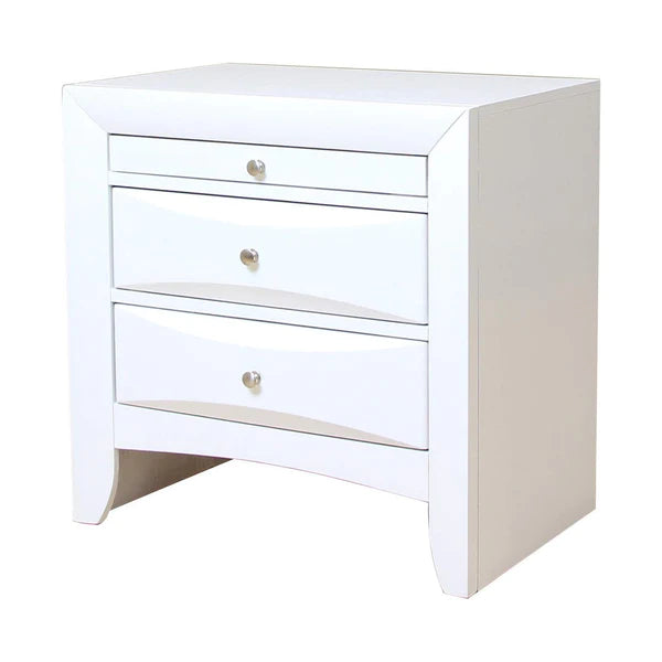 Brandford Contemporary 3 Drawer Wood Nightstand