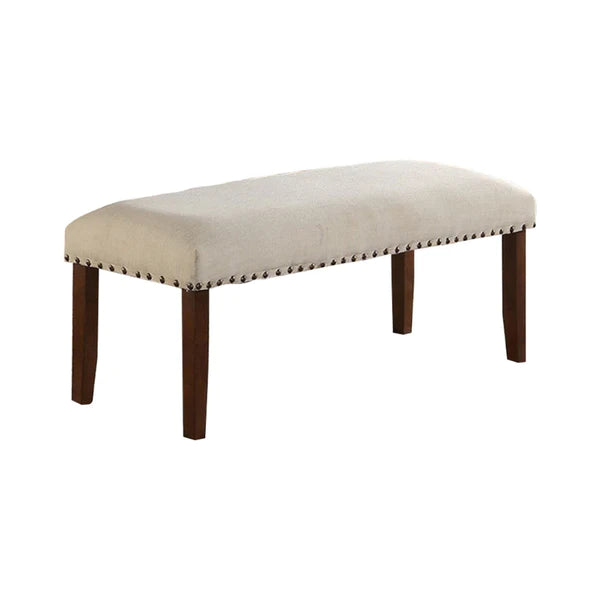 Dana Classic Rubber Upholstered Wood Bench