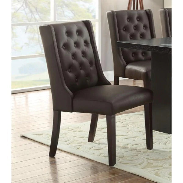 Button Tufted Royal Dining Chairs - Set Of 2 - Rae and Tae 