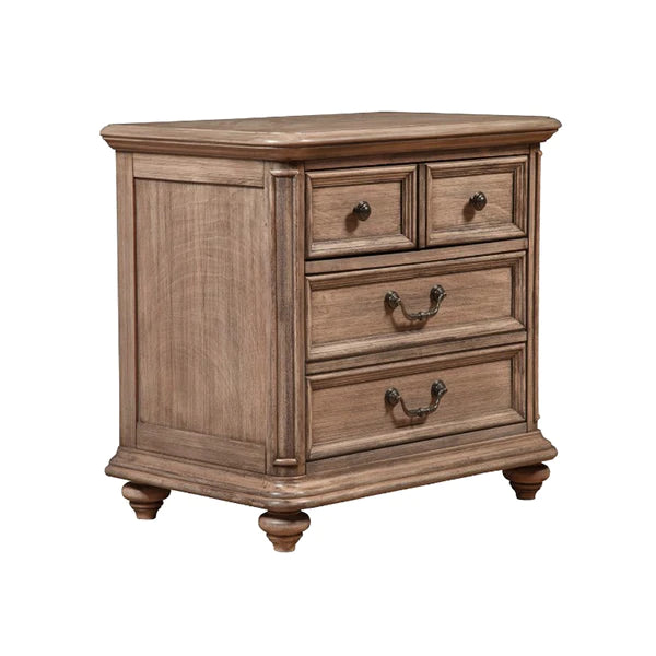 Hawkes Mahogany Wood 2 Drawer Nightstand