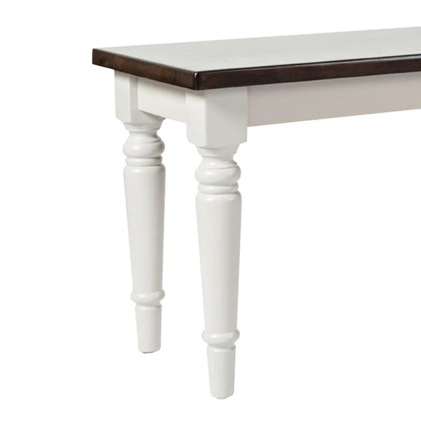 Daizy Pedestal Wooden Armless Bench