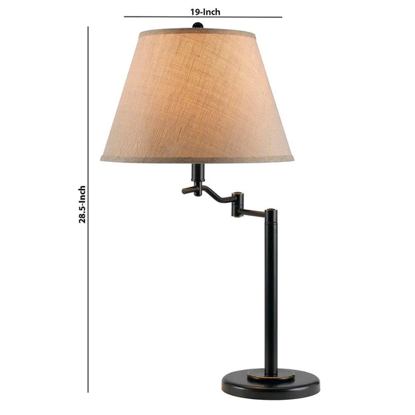 Finnegan 3 Way Metal Conicle Table Lamp