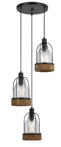 Farrington Glass Metal Pendant Light