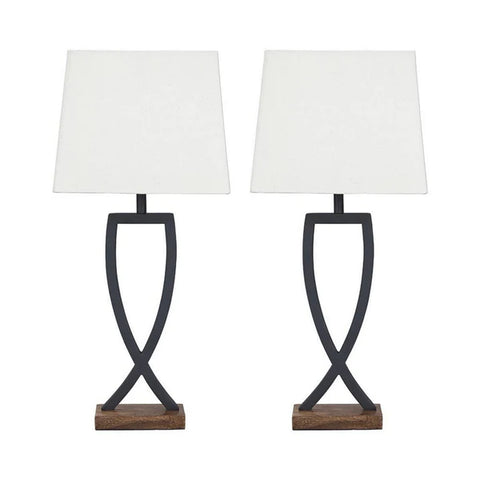 Oltman Criss Cross Metal Table Lamp