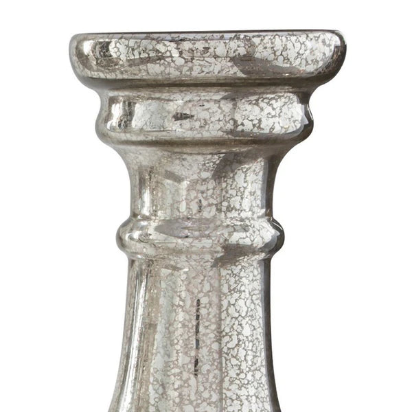 Mercury Glass Pedestal Candleholder