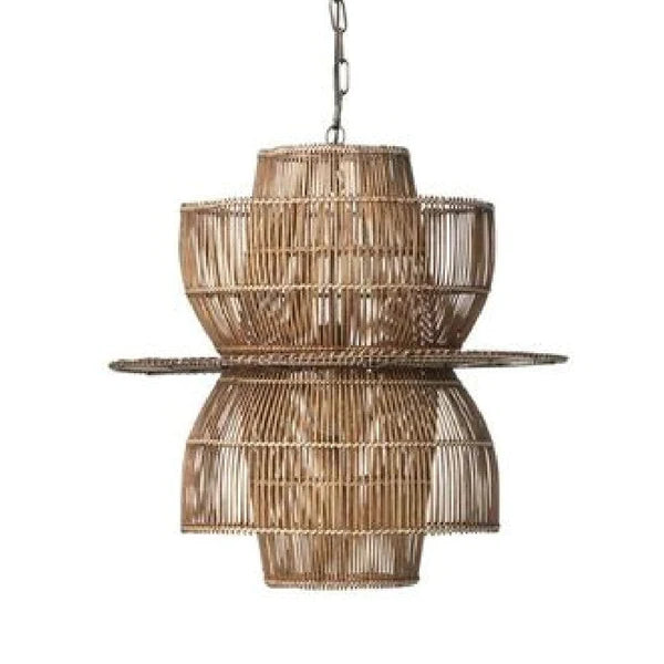 Ella Boho Style Rattan Pendant Chandelier