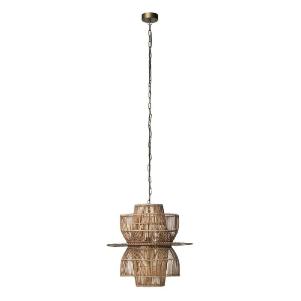 Ella Boho Style Rattan Pendant Chandelier