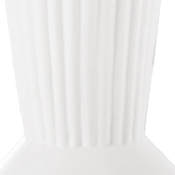 Halligner Ceramic Vase With Corrugated Design