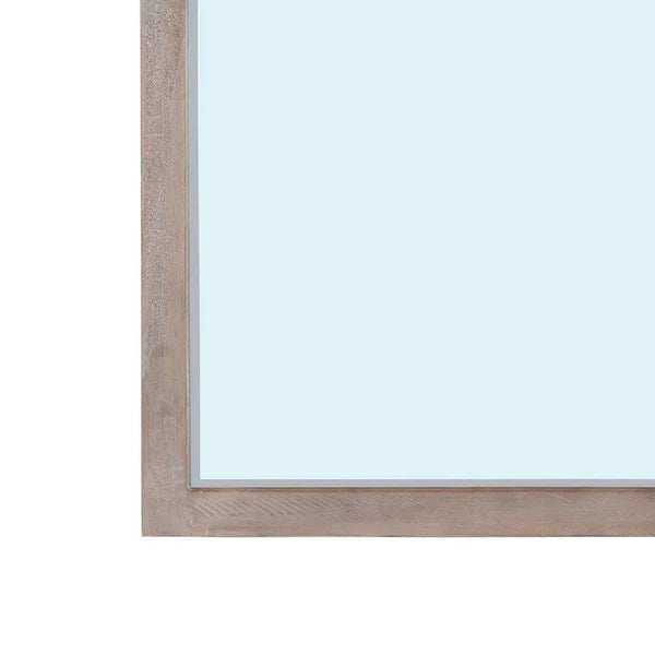 Westin Modern Glossy Pine Farmhouse Rectangular Wall Mirror