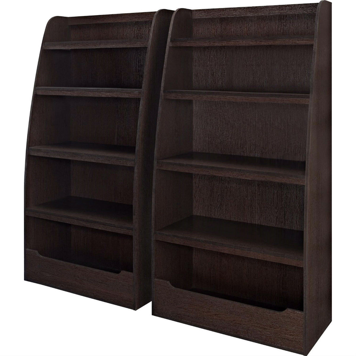 4-Shelf Bookcase in Espresso - Rae and Tae 