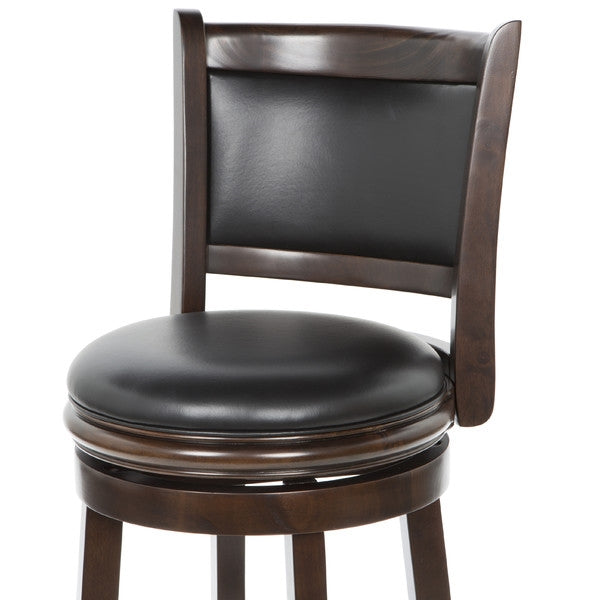 Gannon Swivel Faux Leather Barstool