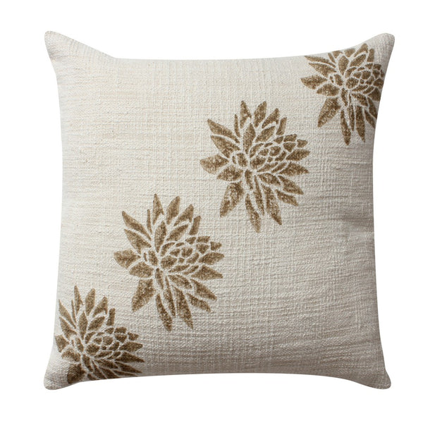 Ria Floral Patterned Square Accent Throw Pillow