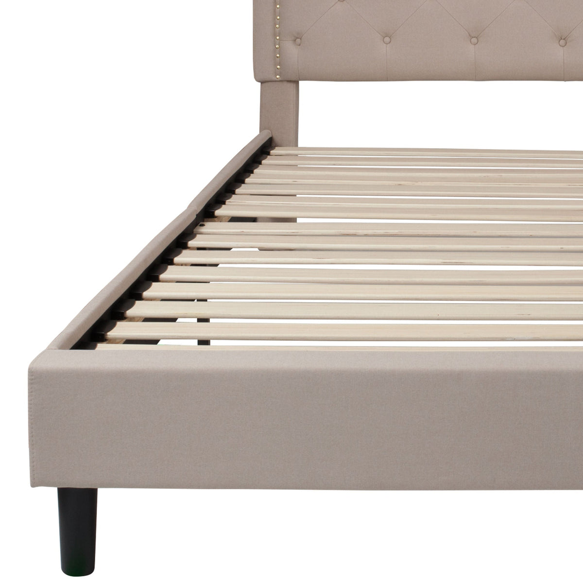 Arched Tufted Platform Bed - Rae and Tae 