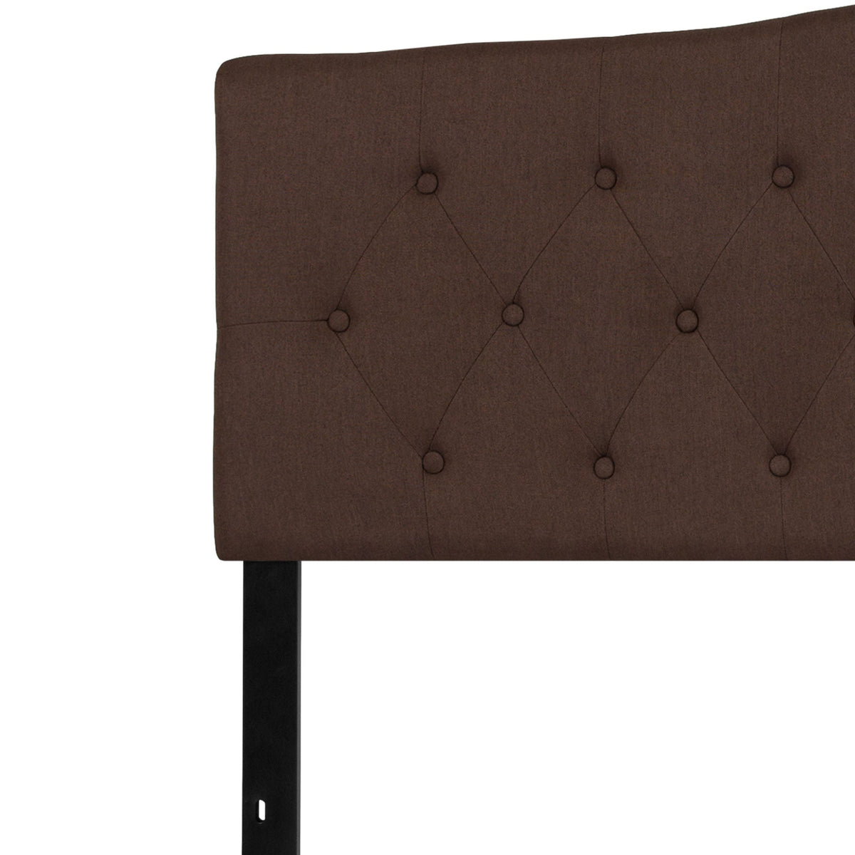 Arched Button Tufted Upholstered Headboard - Rae and Tae 