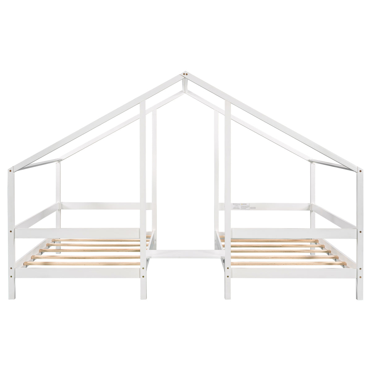 Double Twin Triangular House Beds with Built-in Table