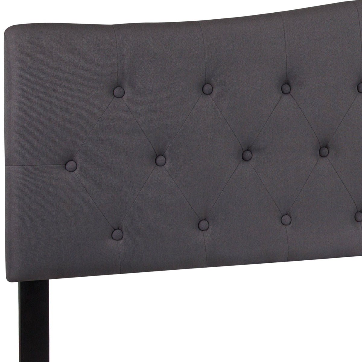 Arched Button Tufted Upholstered Headboard - Rae and Tae 